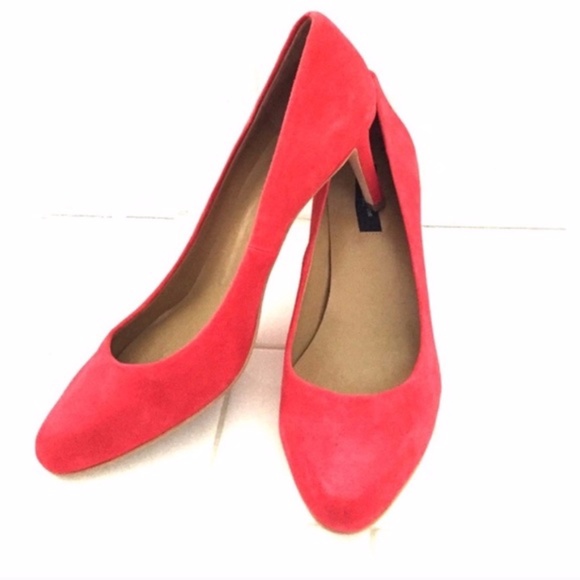 Ann Taylor Shoes - Ann Taylor • Red Coral Suede Heels